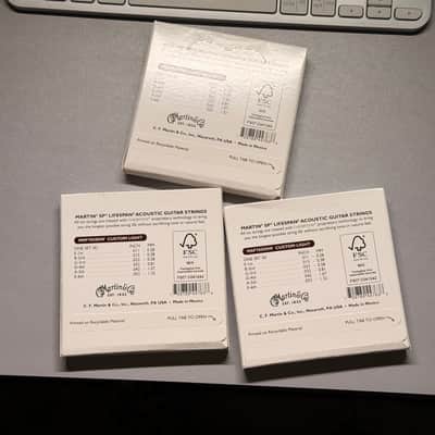 Martin MSP7050 SP Lifespan Phosphor Light Acoustic Guitar Strings .11-.52 3 Sets image 5