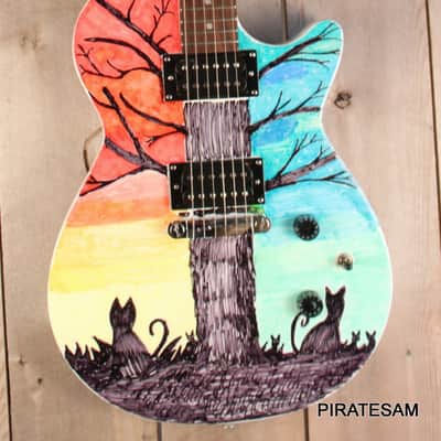 Gretsch Custom art guitar Ignite Jet Club HH " Herding Cats #2 " image 4