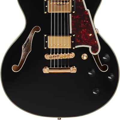 D'Angelico Excel Mini DC Semi-hollow Electric Guitar - Black