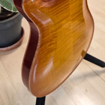 1999 PRS McCarty Hollowbody II 10 Top Moon Inlay Amber Vintage Sunburst Hollow Body Archtop AAA Figured Flame Curly Maple Ten Top Wide Fat 90s 1990's Electric Guitar Custom Inlays image 22