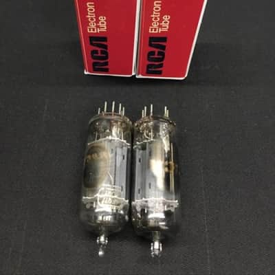 Matched Pair RCA 6CG7 (6FQ7)  CLEAR TOP Vintage Audio VACUUM TUBES TESTED 8.9399 image 3