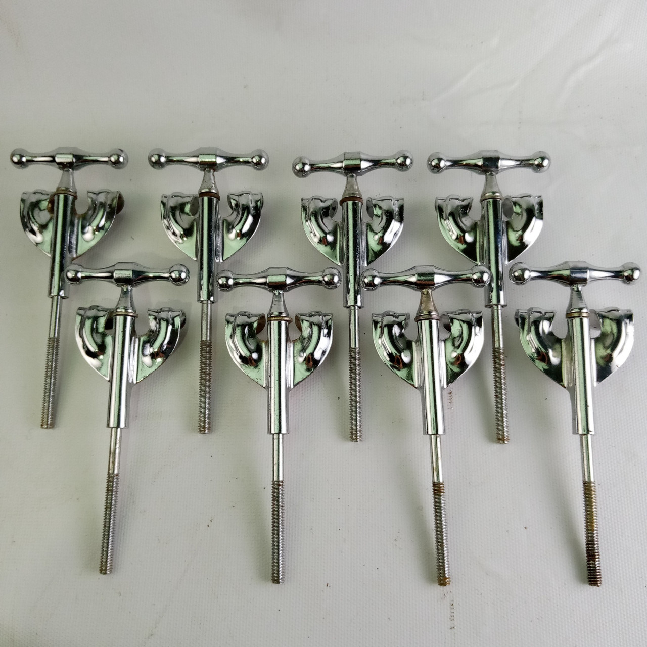 Slingerland 8x Radio King Bass Drum Tension T-Rods+Claws Chrome 4.25"Vintage 50s — main photograph