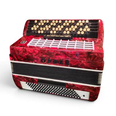 Orpheus 5 Row Chromatic Button Bayan Accordion B-System Kiev Ukraine 1990s 87 Buttons 120 Bass image 1