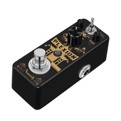 Amuzik Plexion Distortion Pedal for Guitar or Bass with Bright and Normal Mode True Bypass image 2