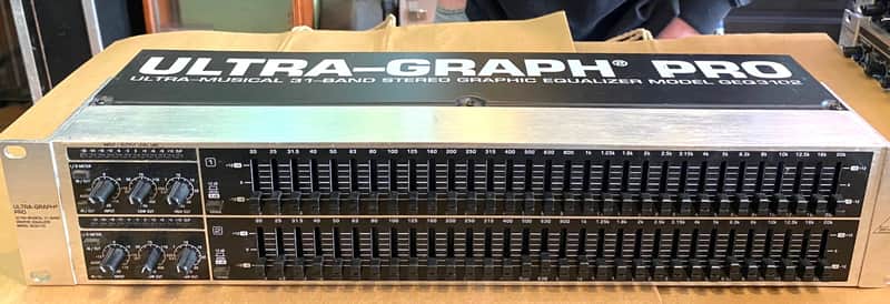 Behringer Ultra-Graph Pro GEQ3102 2-Channel 31-Band Graphic Equalizer 2000s - Black / Silver image 1