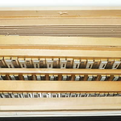 Converter Bayan Rubin 7 Free Bass and Stradella, 120 Bass Button Accordion, Vintage Russian Bayan Accordian with Straps and Case, 2717 image 12