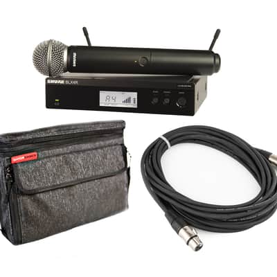 Shure BLX24R/SM58-H9-GAT-K Wireless Handheld Microphone System with Gator Bag and XLR Cable, H9 Band image 1