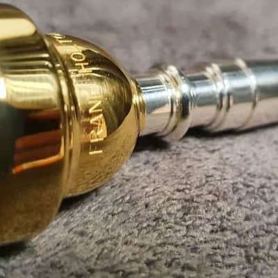 FRANK HOLTON & CO 3 trumpet mouthpiece, 24k gold plated , PRISTINE! image 8