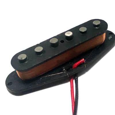 Strat Pure Vintage Bridge Position Dedicated Pickup, Early Strat Performance AlNiCo 5 Single Coil, Black Cover image 2