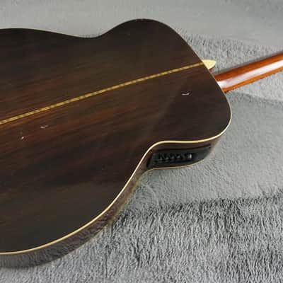 Morris F-15 OM Japan Acoustic Guitar w/ Built-In Electronics & Hard Case image 12
