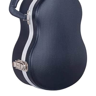 Crossrock 4 Strings Concert Ukulele ABS Hard Case with Aluminum Valance,Black image 1