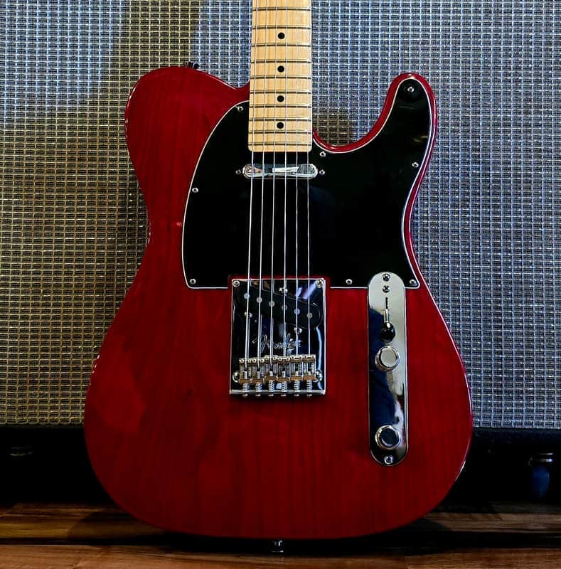 Fender American Standard Telecaster with Maple Fretboard 2008 - 2016 Crimson Red Transparent
