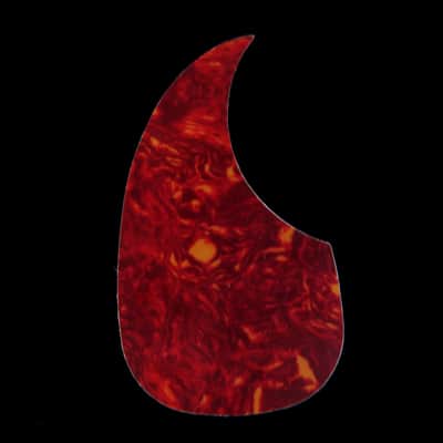Universal Self Stick thin acoustic guitar pickguard, style-6 Red tortoise Left-handed
