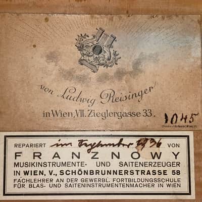 Ludwig Reisinger Vienna model ~1925 classical guitar - in the style of Stauffer/Hauser I - check video! image 13