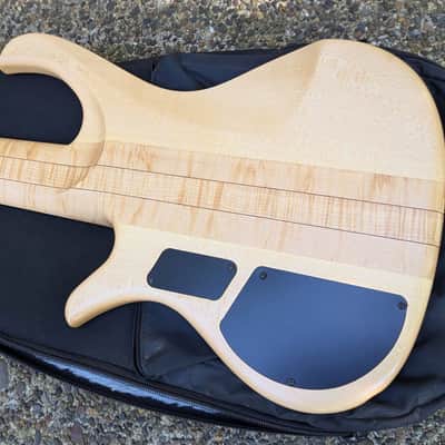 HUMAN BASE Germany Jonas Fretless 6-String Bass - Exhibition Grade Walnut Burl, AAA Flame Maple! image 5
