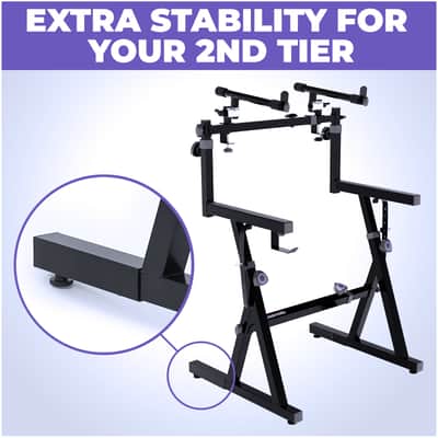 Immagine Liquid Stands 2-Tier Keyboard Stand Extender - Wider Base for Extra Security and Durability - 4