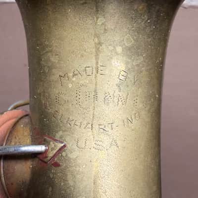 Vintage 1914 Conn Elkhart Soprano Saxophone w/ Case - Fair Condition image 3