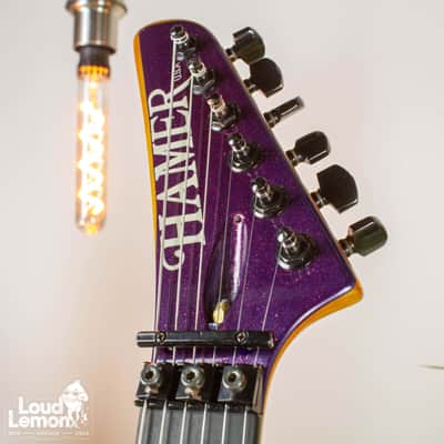 Super Rare! Hamer USA Limited Edition Californian Elite Reverse 1989 Purple Metal Flake w/OHSC image 6