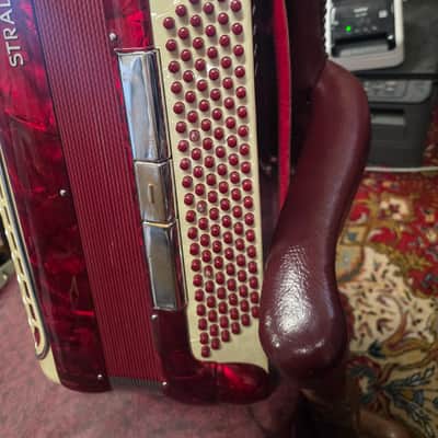 Stradavox Piano Accordion 41/120 Made in Italy - Red Pearl image 6