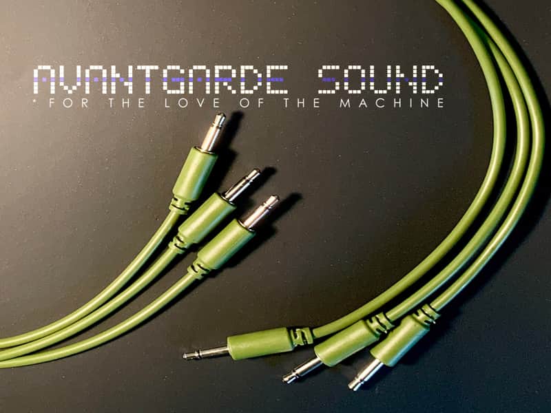 • LONG! 3-pack Army Green ~27"/69cm • SD69 Eurorack Patch Cables, StevenDonziger Series • Avantgarde Sound image 1