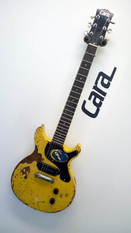 Johnny Thunders - Guitar - tribute - Junior Double Cutaway - TV Yellow - Relic image 1