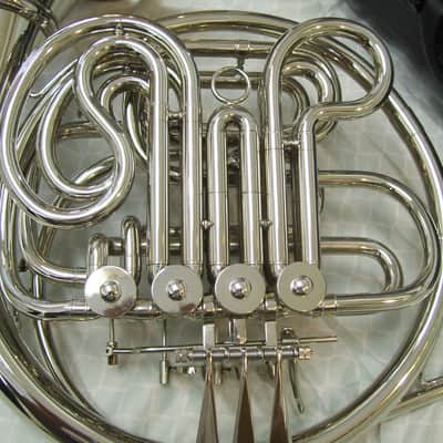 Silver Double French horn with detachable bell image 9