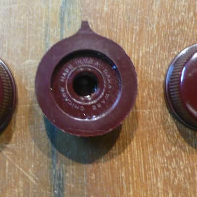 Set of 3 Oxblood Davies 1470BF Klon Guitar Effects Pedal Stompbox Control Knobs image 1