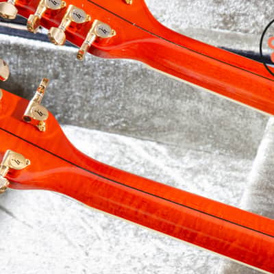 1997 Gretsch G6120-6/12 Nashville Double Neck Orange Stain MIJ OHSC Rare image 11