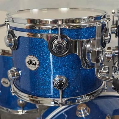 Used DW Collectors VLT 333 Maple 6pc Drum Set Blue Glass - Very Good image 4