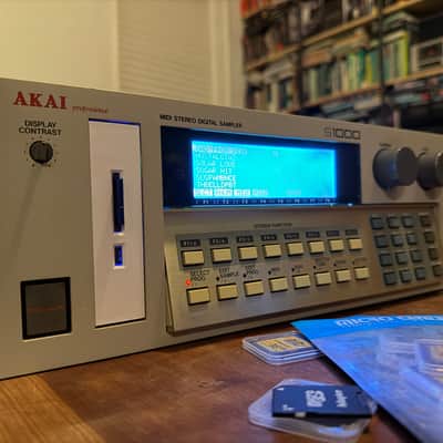 Clean AKAI S1000 MIDI Stereo Digital Sampler w 12MB RAM, New PSU, ZuluSCSI 2026 USB-C, 12x16GB SD cards, Analog & Digital synth/drum libraries - (1989)