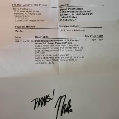 Analogman MXR Phase 90 '74 Script Logo Reissue with Analogman Mods - Orange image 5