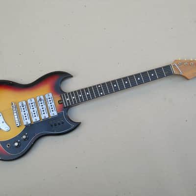 Teisco Del Rey / Kawai Vintage 1960s SG Style 4-Pickup Guitar Japan image 1