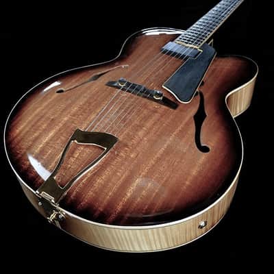 Archtop guitar full hollow handcarved image 3