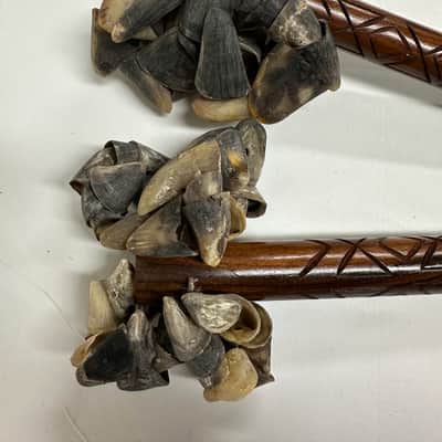 Hoof Rattles on Handles, 2-Piece, Native American Inspired, 10" Handles-NEW image 9