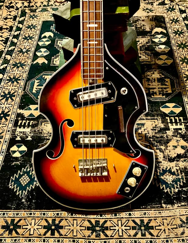 1970s Ventura Violin Bass Japan Sunburst FujiGen Teisco MIJ Hollow
