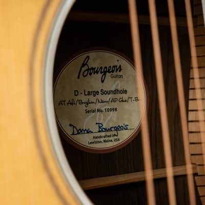 Bourgeois Large Soundhole Dreadnought, Aged Tone Adirondack Spruce, Brazilian Rosewood back and sides. T Bar 2025 image 6