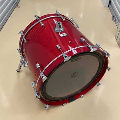 Yamaha 22x18 Absolute Hybrid Maple Bass Drum played / signed by Larnell Lewis AHM Red Autumn image 2
