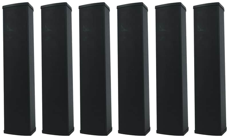 (6) Rockville WET ARRAY 5 BLACK Line Array Speakers For church/School/Auditorium image 1