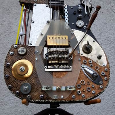 Sixstringsninelives Guitardesign Steampunk I Strat-Style 2019 Custom Colour image 8