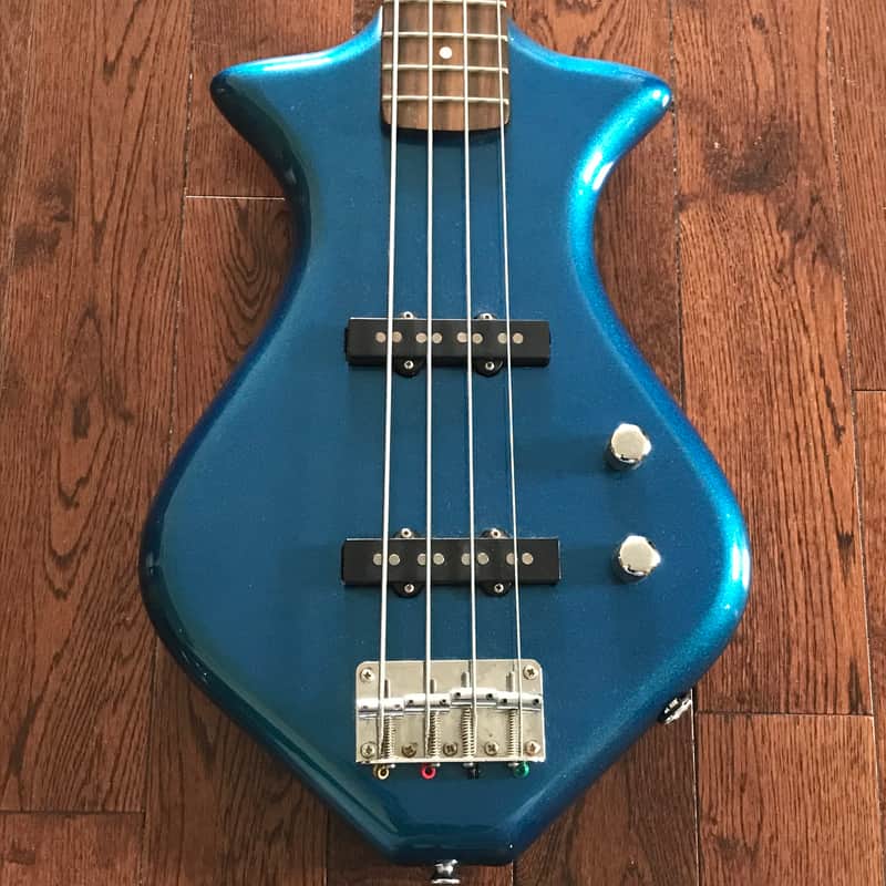 Goldfish Jazzy Blue Fish Lightweight Bass Guitar image 1