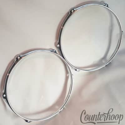 *Pearl 2x 12" Tom Drum Rims/Hoops 6-Hole Batter/Resonant Triple Flange Set Lot* image 1