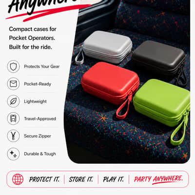 BRAND NEW Teenage Engineering Pocket Operator Hard Shell (EVA) Travel Case - Pulse Red (Case Only) image 2