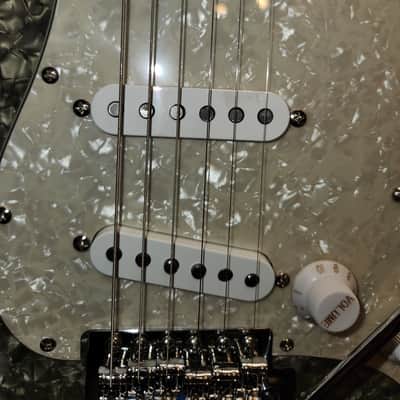 Fretless Stratocaster Style Guitar Black Motto Top End Solderless Electronics image 7