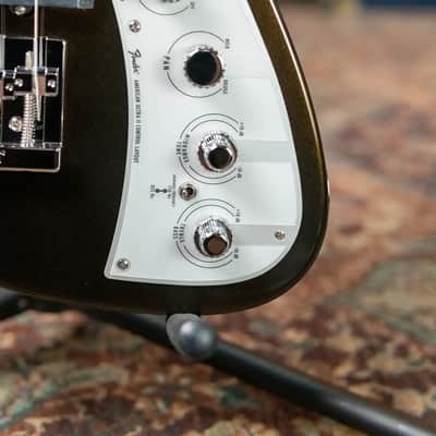 Fender American Ultra II Meteora Bass, Ebony Fingerboard - Texas Tea with Deluxe Molded Hardshell Case - Demo image 5
