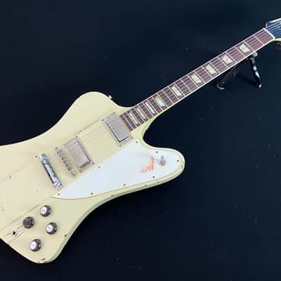 2021 Gibson Custom Shop Murphy Lab '64 Johnny Winter Signature Firebird V - Polaris White Aged image 3
