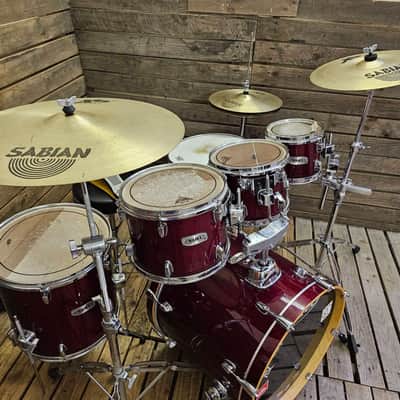 Drum Kit Mapex M Birch, Transparent Red Complete USED! RKMBK280726 image 5