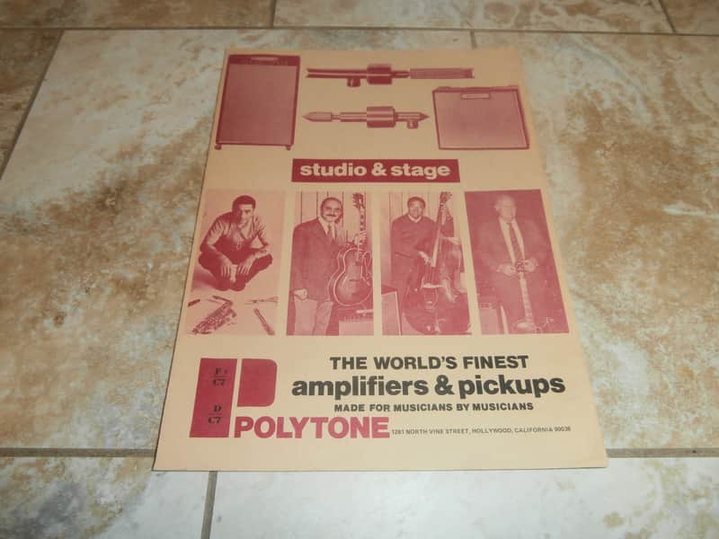 Vintage Circa Late 1970's Polytone Amplifier & Pickups Catalog! Original Paperwork, Case Candy! image 1