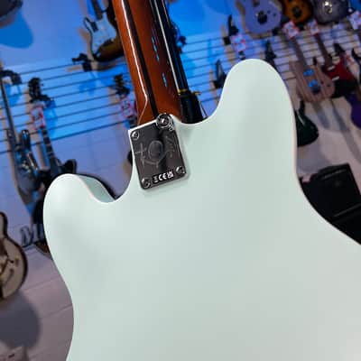 Fender Tom DeLonge Starcaster Semi-hollowbody Electric Guitar - Satin Surf Green FREE PLEK! 467 image 9