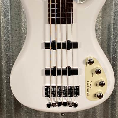 Warwick RockBass Corvette Basic Active 5 String Bass Solid White Gloss & Bag #2621 image 1