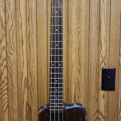 Dean Metalman Project Bass 4 String Bass Guitar Walnut Diamond Plate and Studs image 6